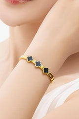 Golden Glow Black Stone Bracelet