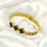 Golden Glow Black Stone Bracelet